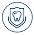 The image shows a blue shield icon with a pixelated effect, likely representing a logo or emblem for security or protection services.